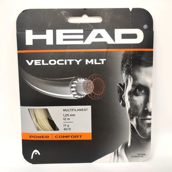 Head Velocity MLT Tennis Racket Strings 1.25mm 17g Natural 40' Set Multifilament - Picture 4 of 9